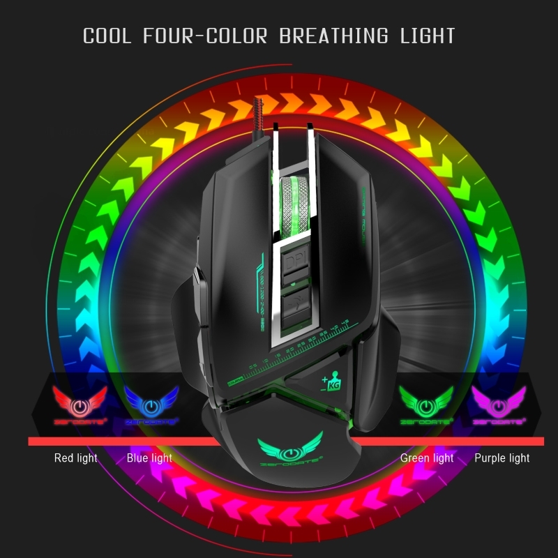 Chuột cơ gaming led RGB 3200DPI - X400B mechanical Gaming mouse 11 Key