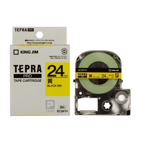 Băng mực in nhãn Tepra cỡ 24mm dùng cho máy TEPRA PRO SR530 / SR970 / SR5900P HÀNG CHÍNH HÃNG