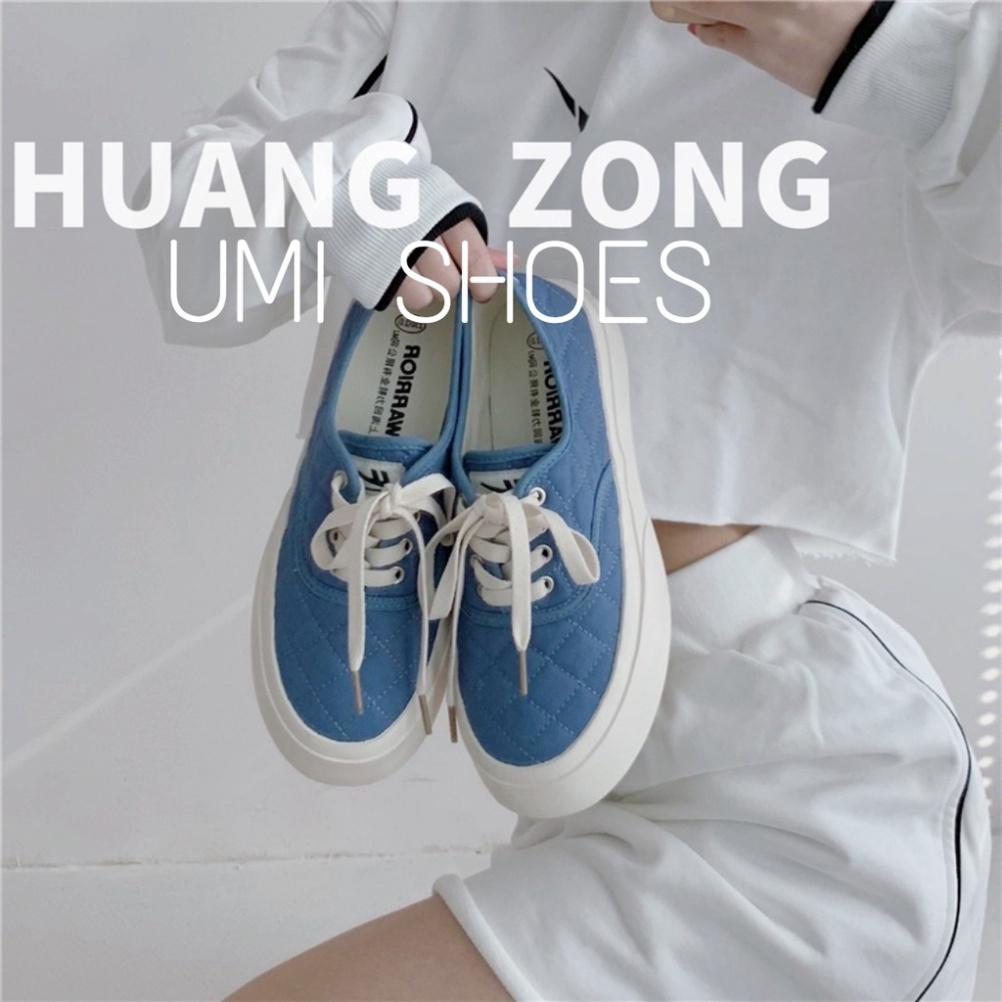 Giày thể thao nữ Ulzzang đế bằng bánh mì basic độn đế vải canvas bata mới hot phong cách hàn quốc đẹp cá tính đẹp