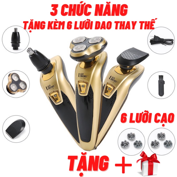 Máy cạo râu thông minh LINGKE FS3188 , máy cạo râu đa năng chống nước cao cấp