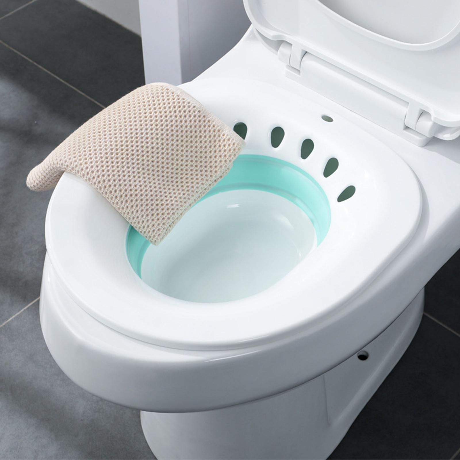 Hip Soaking Bath Tub High-Spa Sitz Bath for Hemorrhoids Avoid Squating Pink