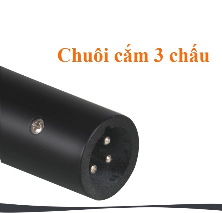 Micro có dây  3.5 mét AK319 Nhập Khẩu Bạc Cho Âm Li Loa Kẹo kéo jack cắm 6.5mm PF11