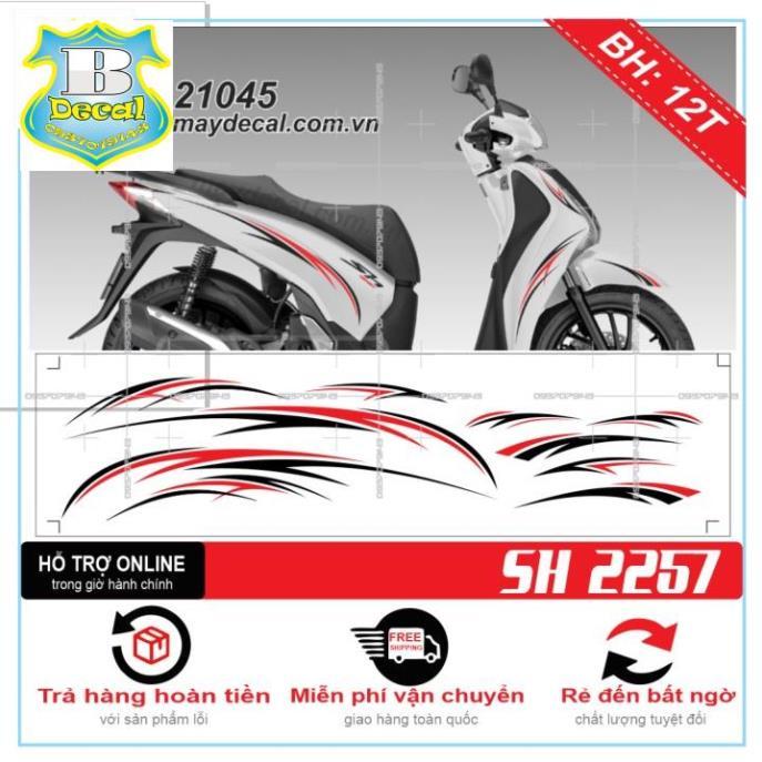 Tem rời dành cho SH 2019 CHỈ ĐỎ TRẮNG ĐEN