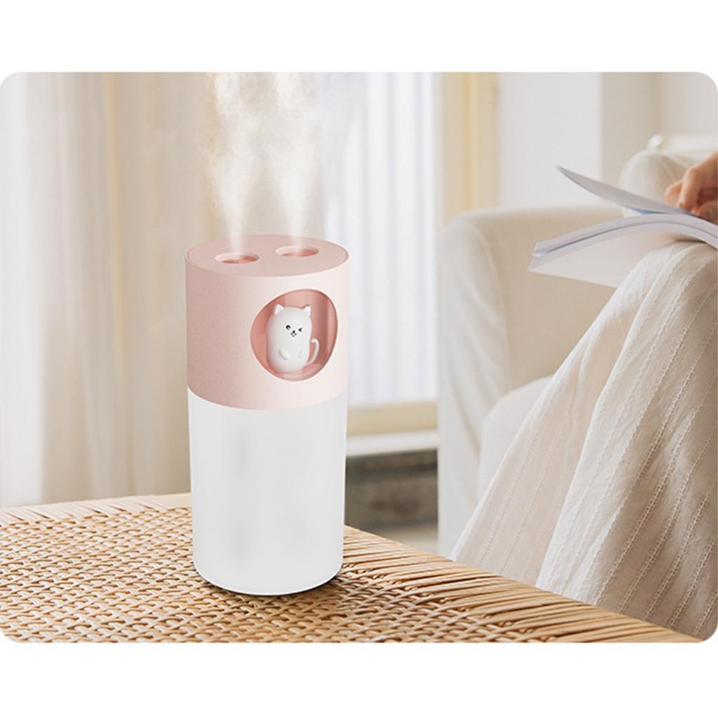Small Desktop Air Humidifier Night Light Aromatherapy for Office SPA pink