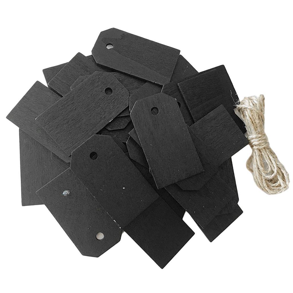 50 Pieces Blank Memo Board, Wooden Board for Chalk Lettering, Kitchen Board Chalk Board