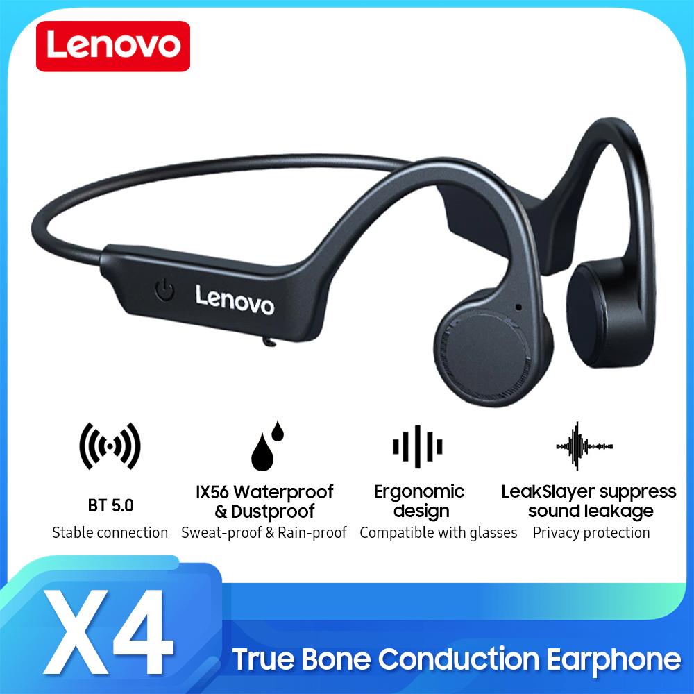 Lenovo X4 True Bone Conduction Earphone TWS Wireless BT5.0 Headset IP56 Waterproof/Sound Privacy Protection/360°Bending
