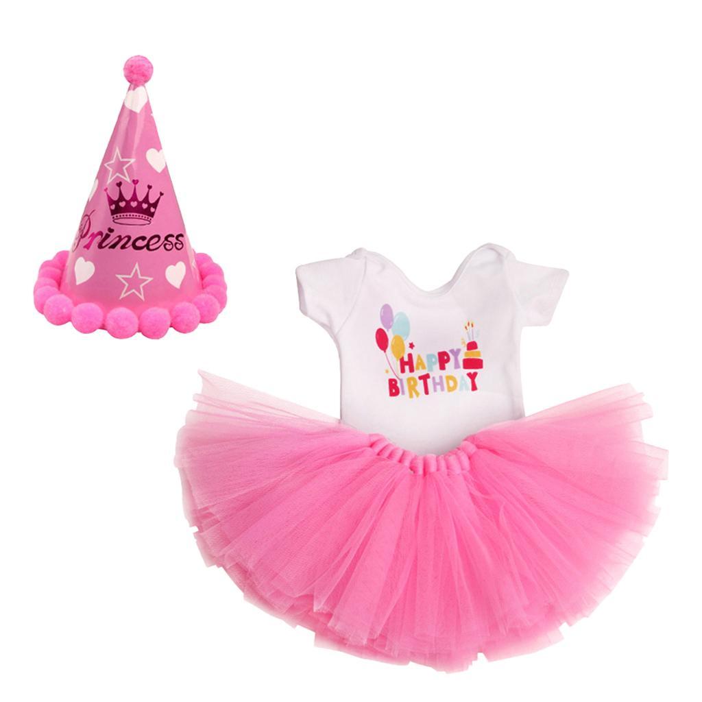 Fashion Birthday Dress & Hat for 18inch Doll Pink