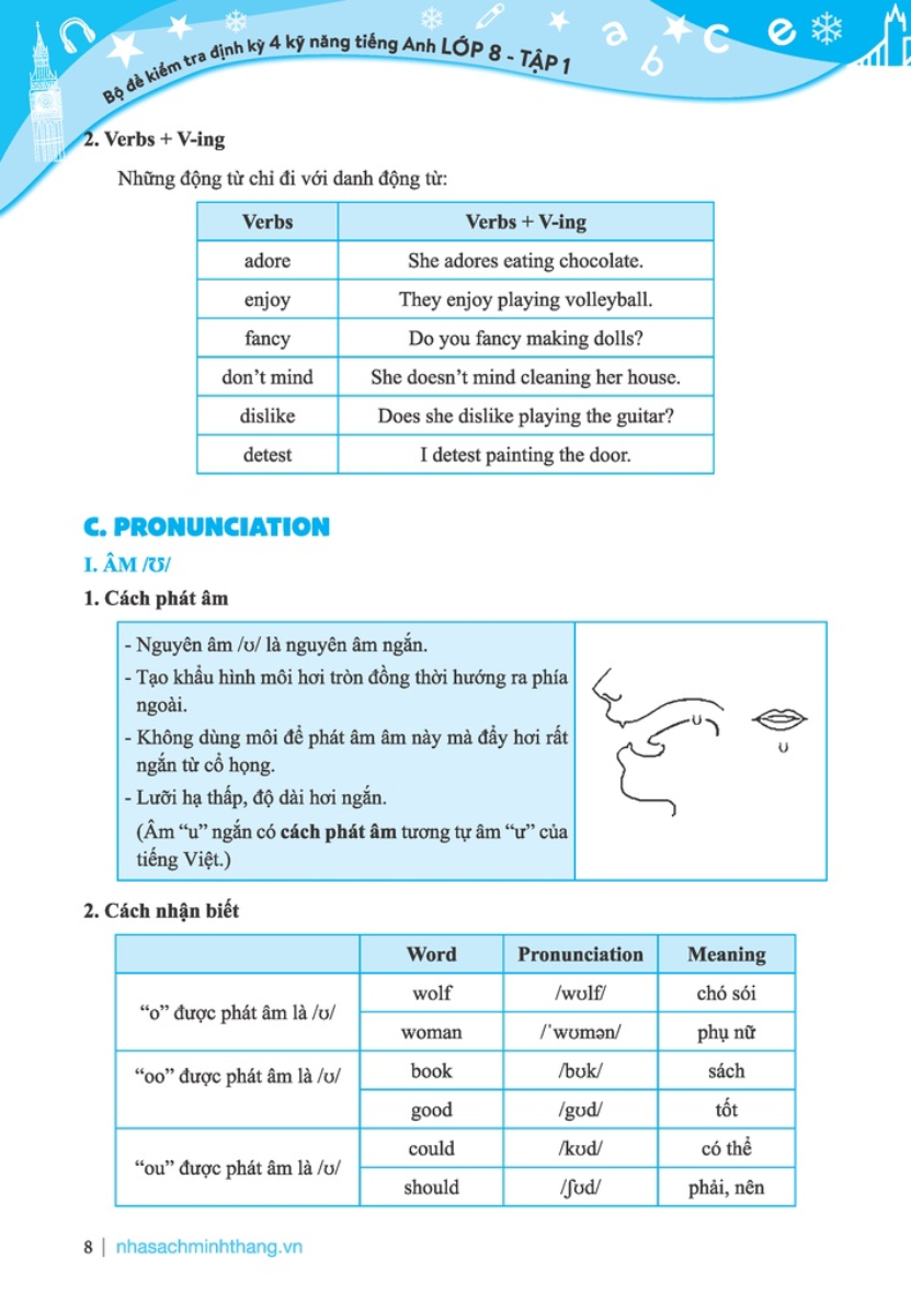 Bộ Đề Kiểm Tra Định Kỳ 4 Kỹ Năng Tiếng Anh Lớp 8 - Tập 1 _MT