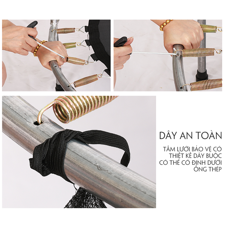 Nhà Nhún Nhảy Cho Bé - Nhà Nhún Cho Bé - Nhà Nhún Lò Xo Cho Bé Kích Thước 140 x 122cm, Khung Thép Cường Lực Chắc Chắn