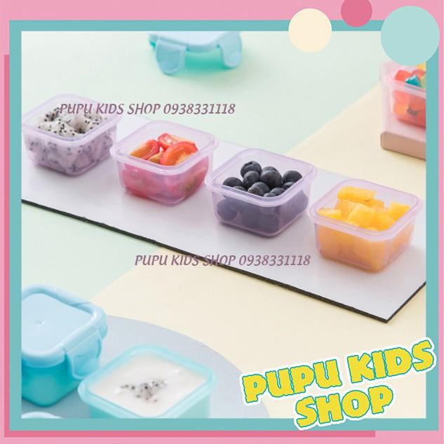 Hộp trữ đông, hộp đựng có nắp mini bảo quản đồ ăn cho bé
