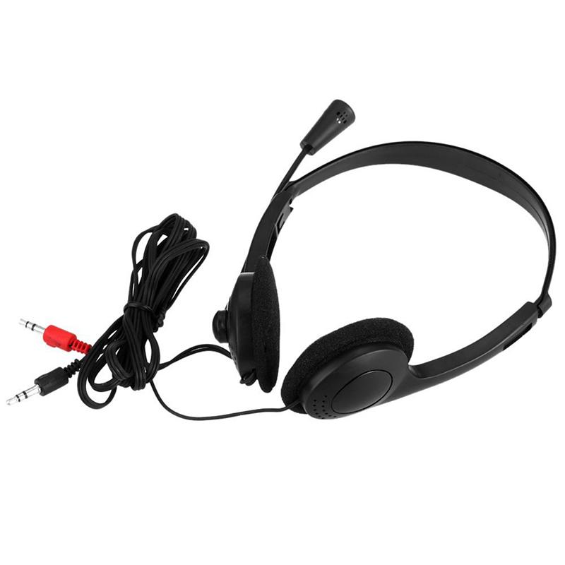 3.5Mm Tai Nghe Có Dây Loại Bỏ Tiếng Ồn Tai Nghe Chụp 타이 Có 마이크로 Dây Đai Có Thể Điều Chỉnh Cho Máy Tính 노트북 Máy Tính Để Bàn