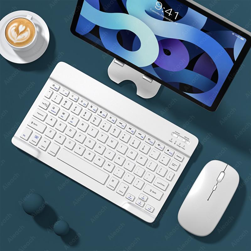 Máy Tính Bảng Bàn Phím Không Dây Cho iPad Samsung Xiaomi Huawei Teclado Bluetooth-Tương Thích Bàn Phím Và Chuột Cho IOS Android Windows