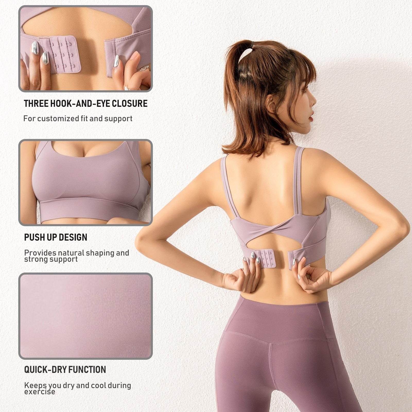 Áo ngực thể thao, yoga cho nữ có Đệm lót Crop-top Tank-Top tôn dáng nâng ngực