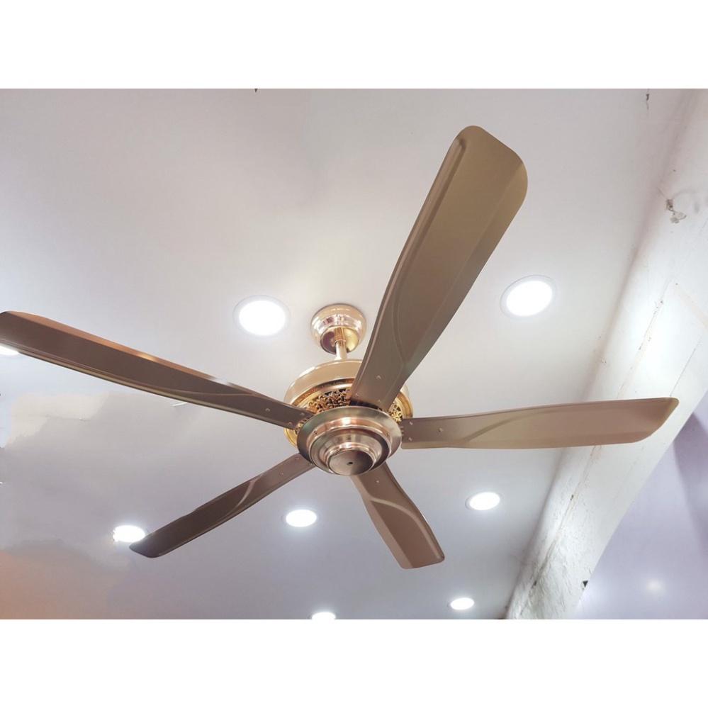 Quạt Trần Không Đèn hàng hiệu nguyên nhân DC Lõi Đồng 6 Số, hiệu suất 90w, khuyến mãi kèm theo Móc cao su thiên nhiên T