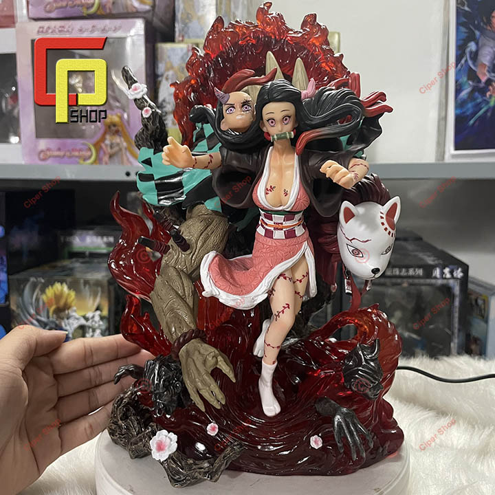 Mô hình Kamado Nezuko - Figure Nezuko Kimetsu no Yaiba - Có Led