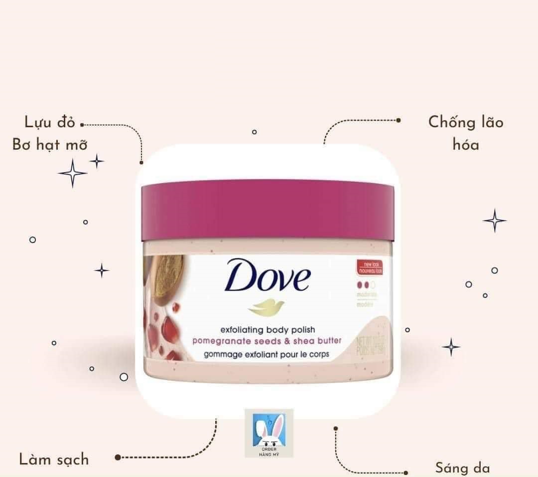 Tẩy Da Chết Toàn Thân DOVE Exfoliating Body Polish 298g(Bản Mĩ)