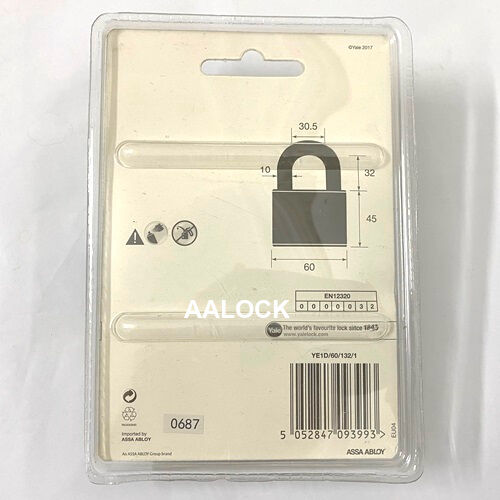 Khóa bấm bằng đồng Yale Y110B/60/132/1 cao cấp của Mỹ, size 60mm, dùng được ngoài trời