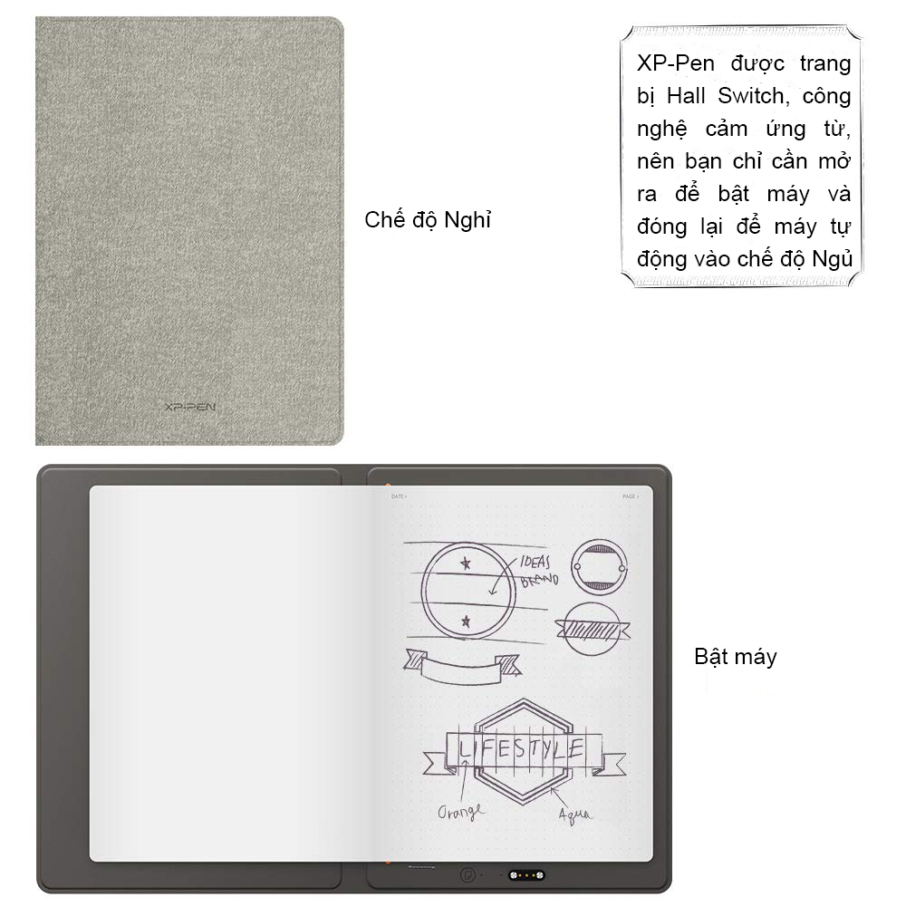 Sổ Tay Điện Tử Thông Minh XP-Pen Note Plus Smart Notepad Digital Notebook (Tặng Kèm Sổ A5) - Hàng Chính Hãng