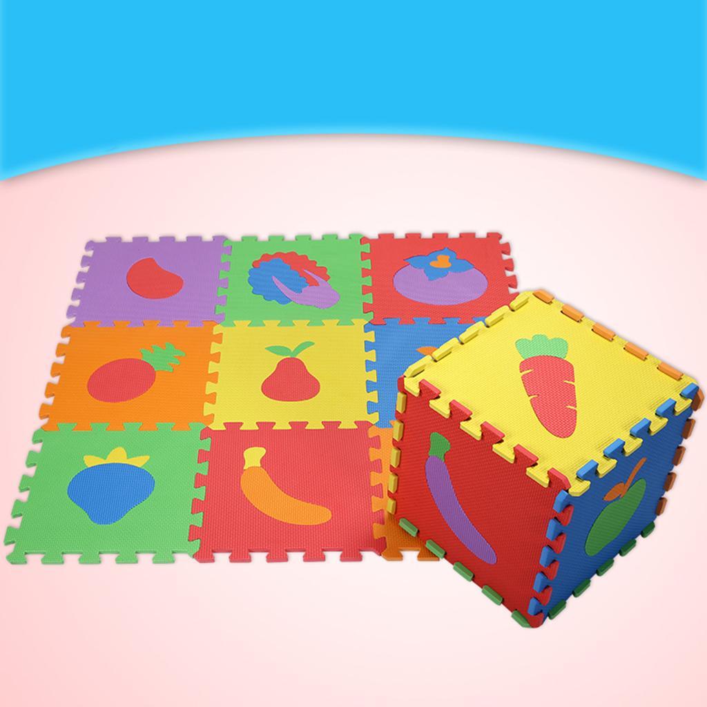 10Pcs Foam Puzzle Exercise Mat Tiles Baby Playing Crawling Mat