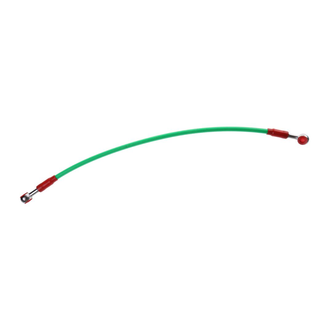 Motorcycle Brake Lines , Universal Motorcycle Brake Hydraulic Oil Hose Line with Stainless Steel Banjo Ends 17.7 inch - Green