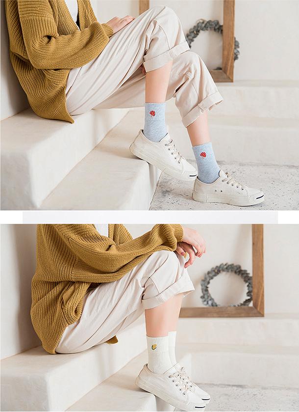 Bộ 5 đôi tất vớ nữ cổ trung P3W4