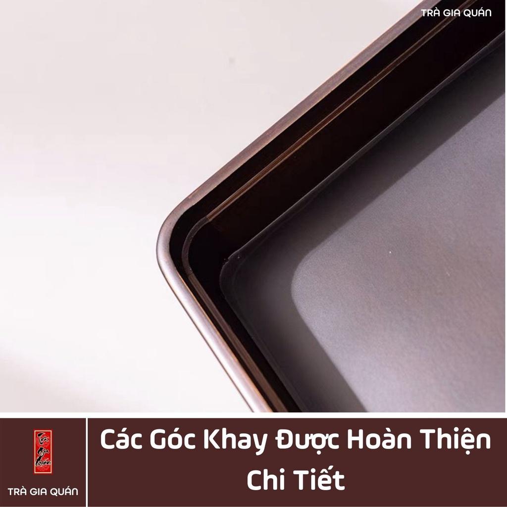 KT 61 Khay Trà Tre Cao Cấp Hình Chữ Nhật 3 Kích Thước