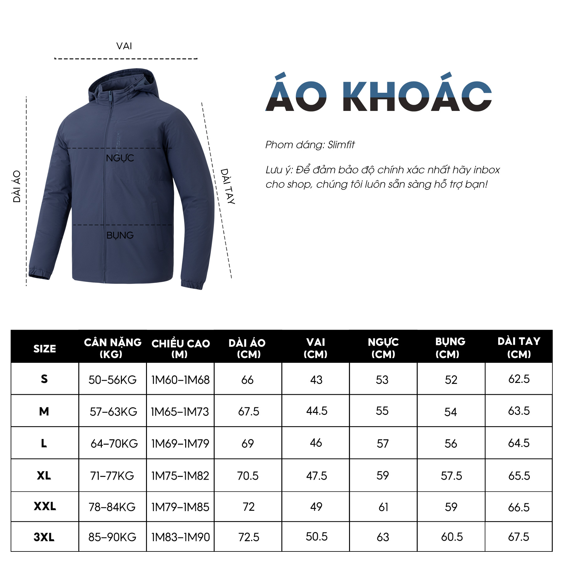 Áo Khoác Phao Nam 5S FASHION, Chần Bông Mặt Trong, Mũ Tháo Rời, Dày Dặn, Ấm, Phom Trẻ Trung (AKC23004)