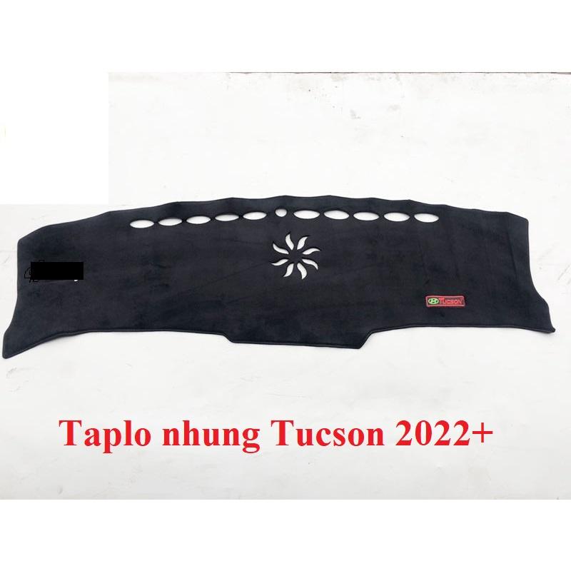 Hình ảnh Thảm taplo nhung xe Hyundai Tucson 2022 - 2023 Hàng lông cừu 3 lớp chống trượt cao cấp