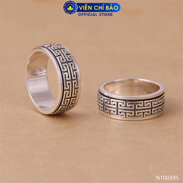 Nhẫn bạc nam Bồ đề tâm chất liệu bạc Thái 925 phụ kiện trang sức nam Viễn Chí Bảo N100771