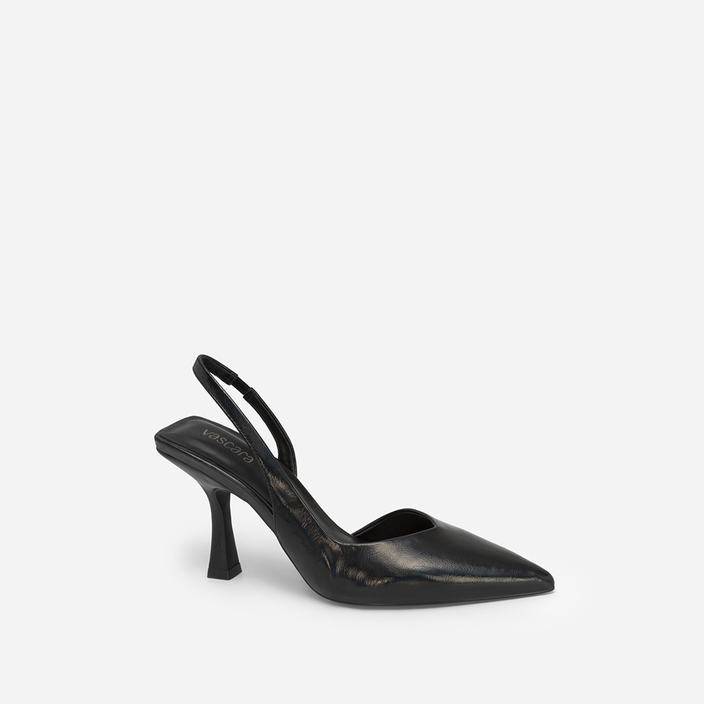 Vascara Giày D'Orsay Slingback Vân Da Metallic - BMN 0540