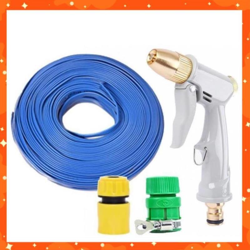 Bộ dây vòi xịt nước rửa xe, tưới cây tăng áp 3 lần, loại 7-10m 206846