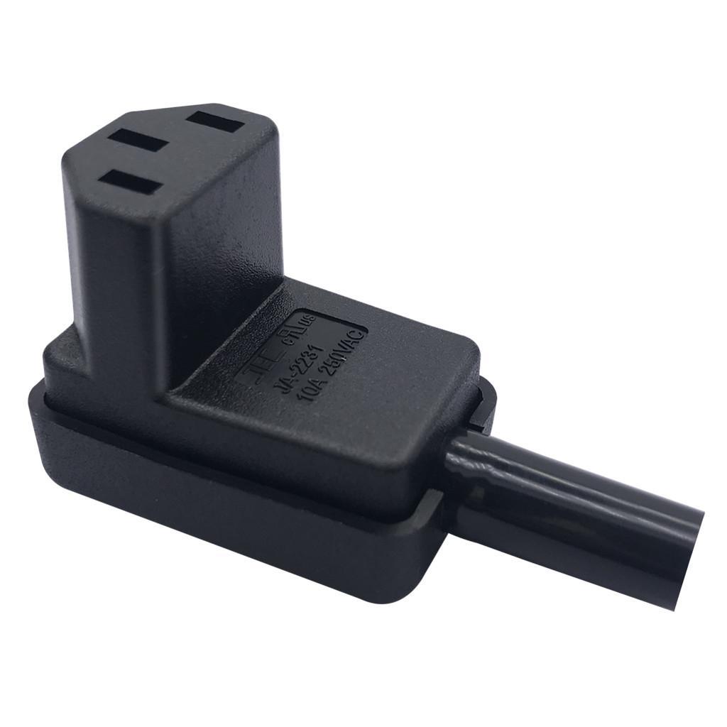 250V IEC320 C13 Female 3 pins Electrical Power Right Angle Plug Connector