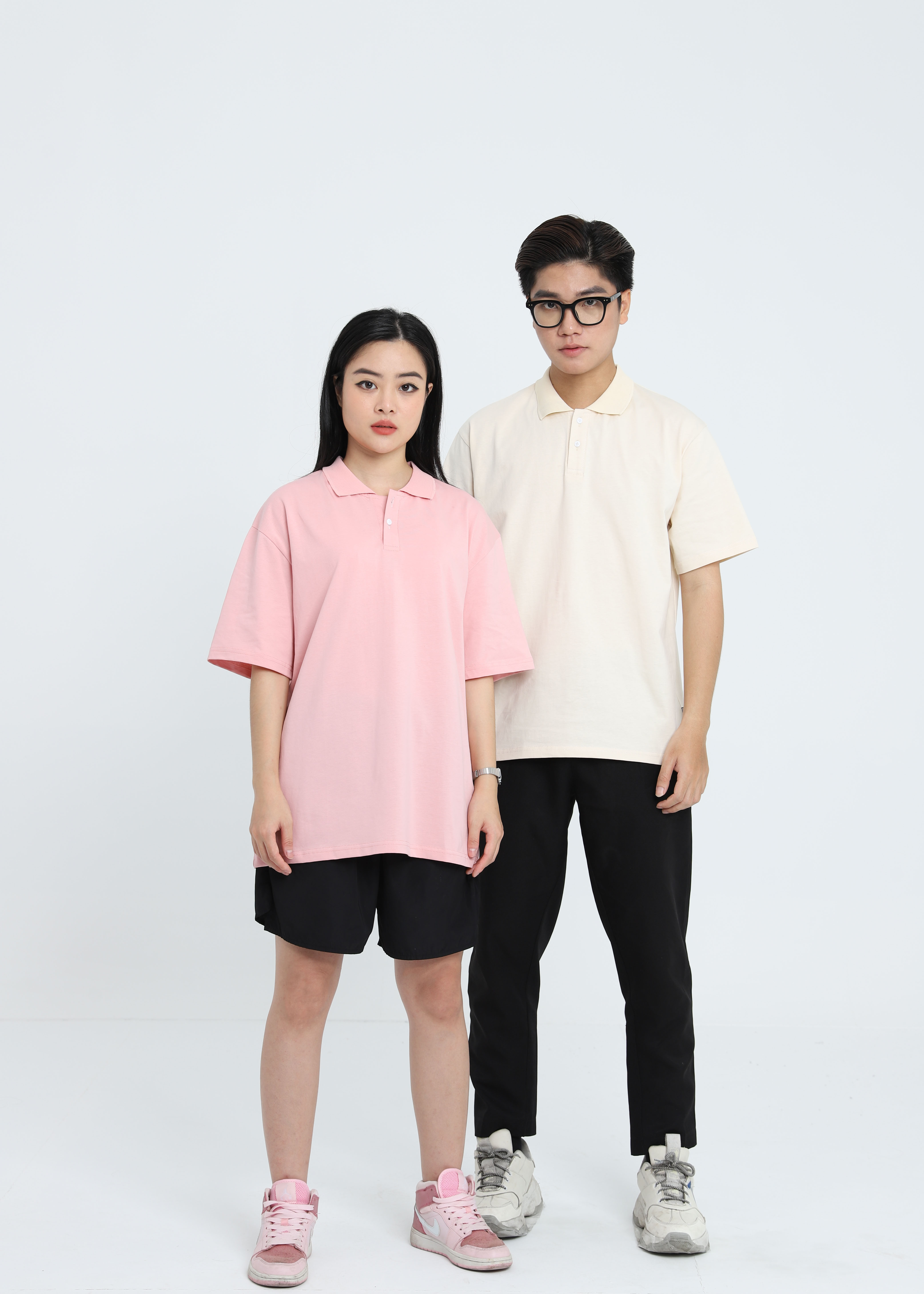 Áo polo trơn form rộng, áo polo trắng Unisex có cổ đẹp chất cotton PLT01 Miucho basic