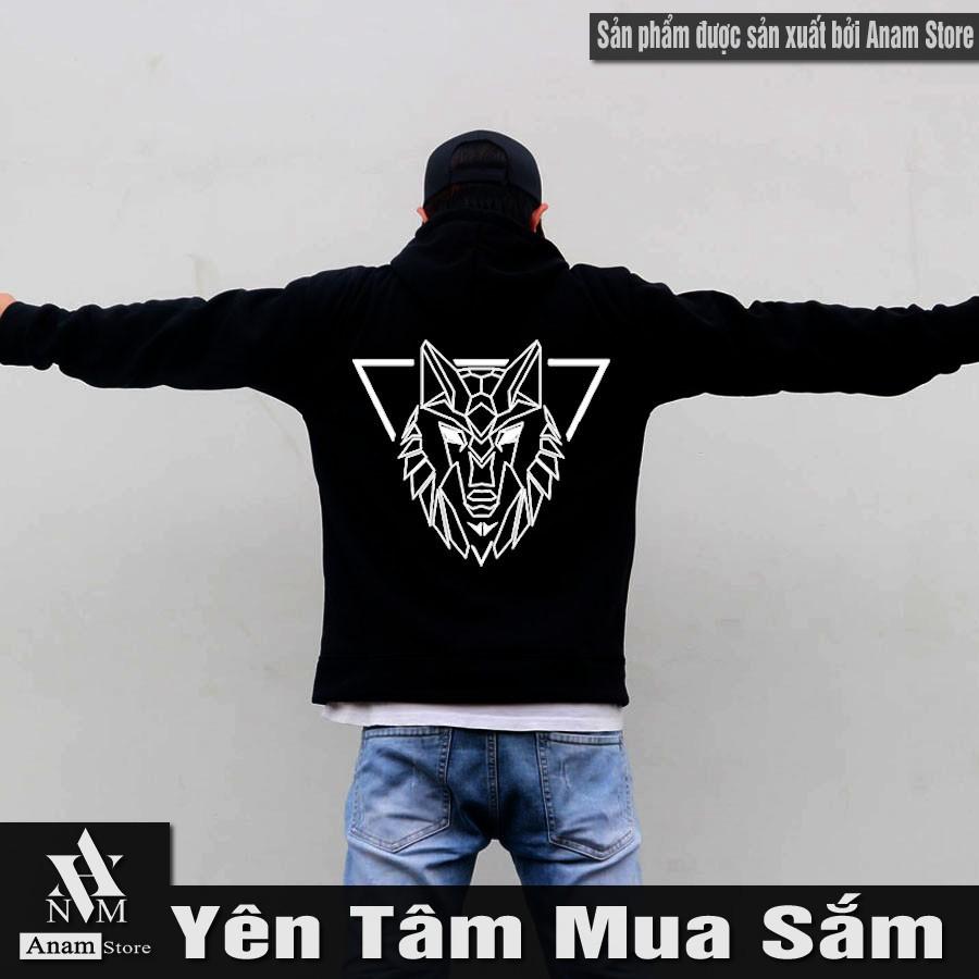 ÁO hoodie dây kéo vải nỉ ngoại, Nam Nữ, Phản Quang hadess, Anam Store