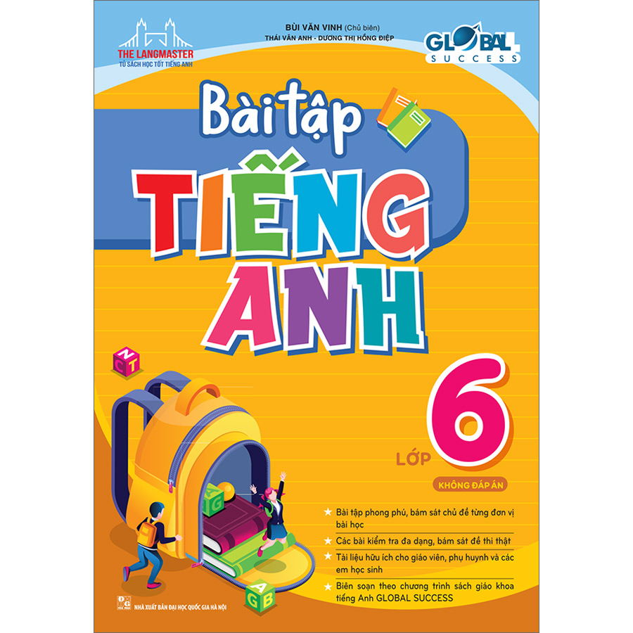 Bài Tập Tiếng Anh Lớp 6 (Sách Màu) (Không Đáp Án)