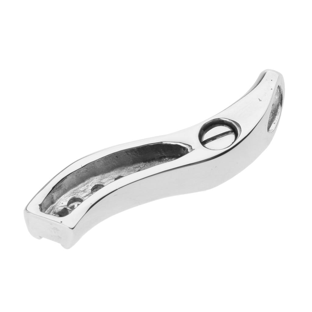 S Shape Stainless Steel Cremation Pendant for Human Pets Ashes Screw Open