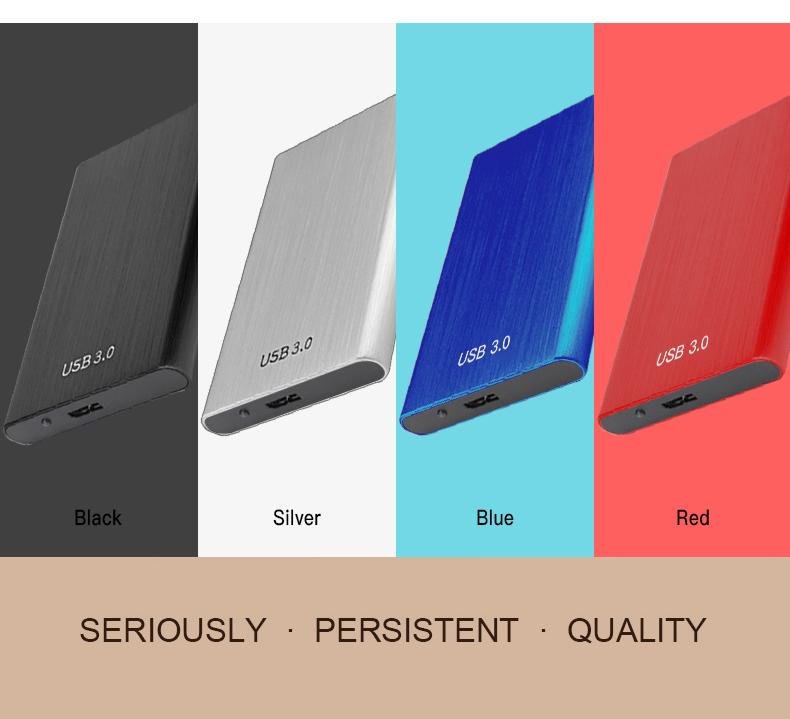 Ổ cứng di động 1TB 2TB SSD 4TB 16TB Ổ cứng gắn ngoài Type-C USB 3.1 Ổ cứng lưu trữ ngoài 8TB tốc độ cao cho máy tính xách tay PS4 PC Màu sắc: Bạc 500GB