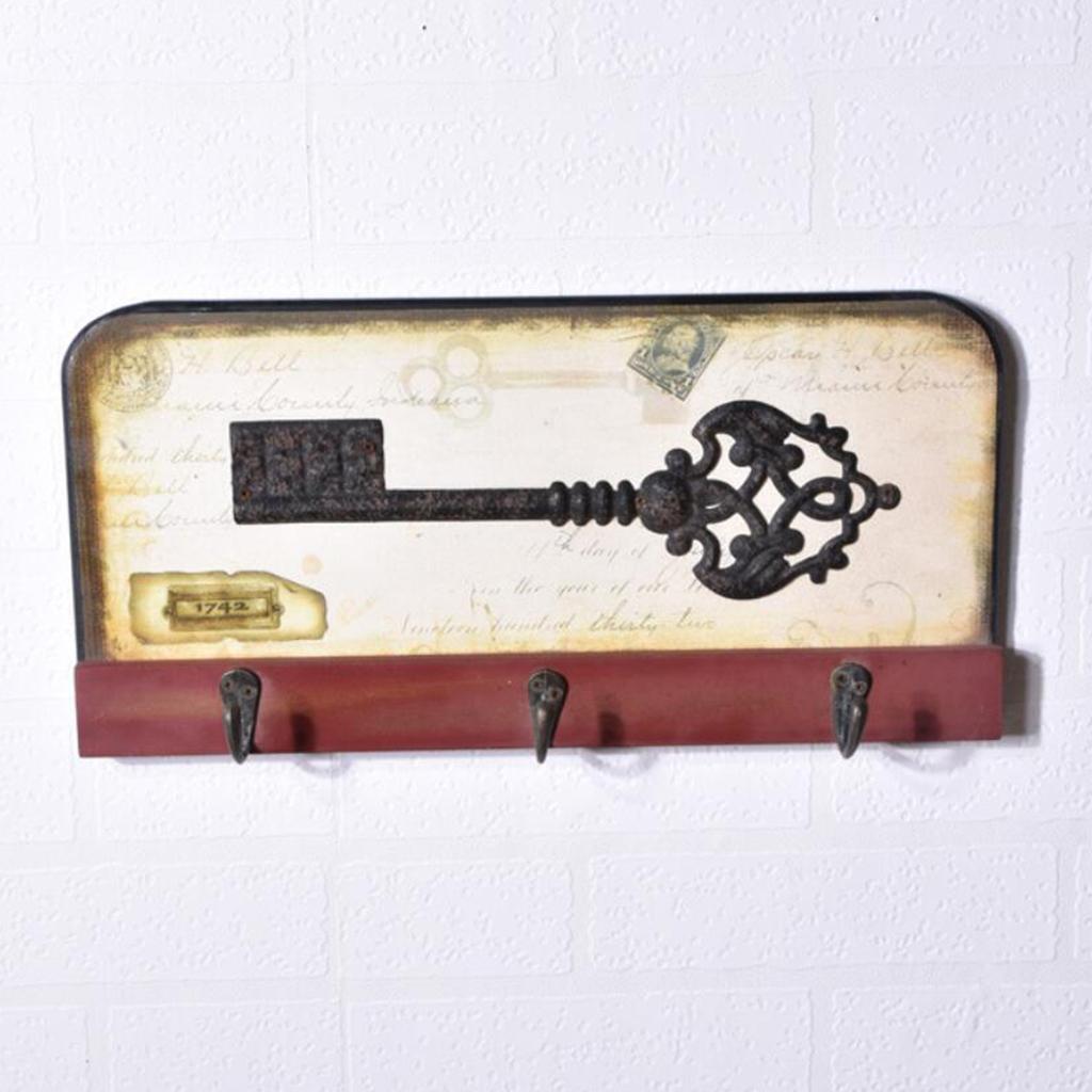 Wall Mounted Coat Hooks, Coat Hooks 3 Hooks Coutry Style For Key Hat