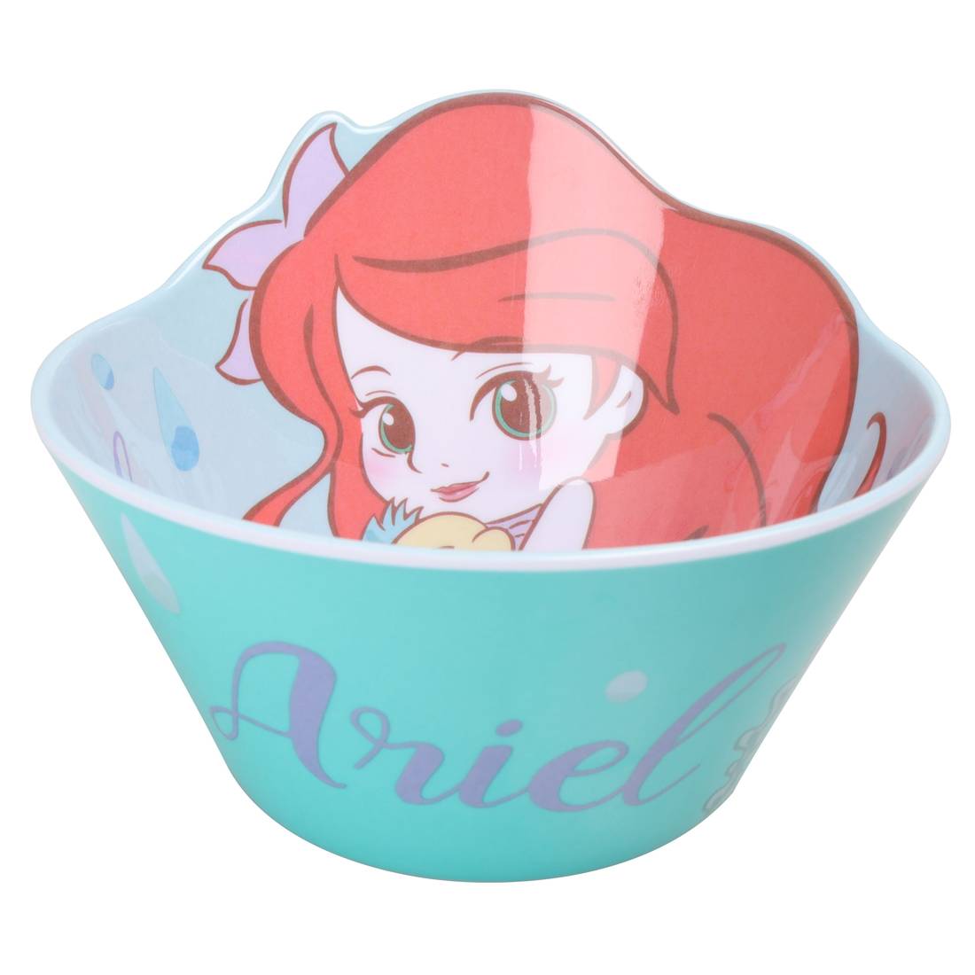 Chén tô ăn dặm melamine Disney hình nàng tiên cá Ariel 3D cho bé gái