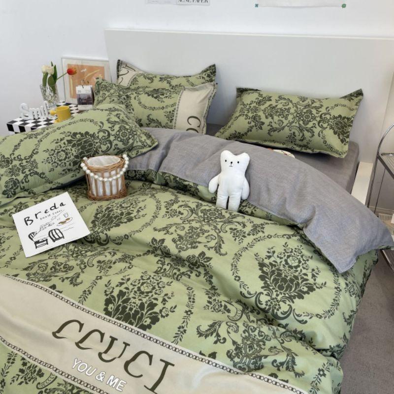 Bộ chăn ga gối cotton poly QUY BEDDING phong cách Hàn Quốc.