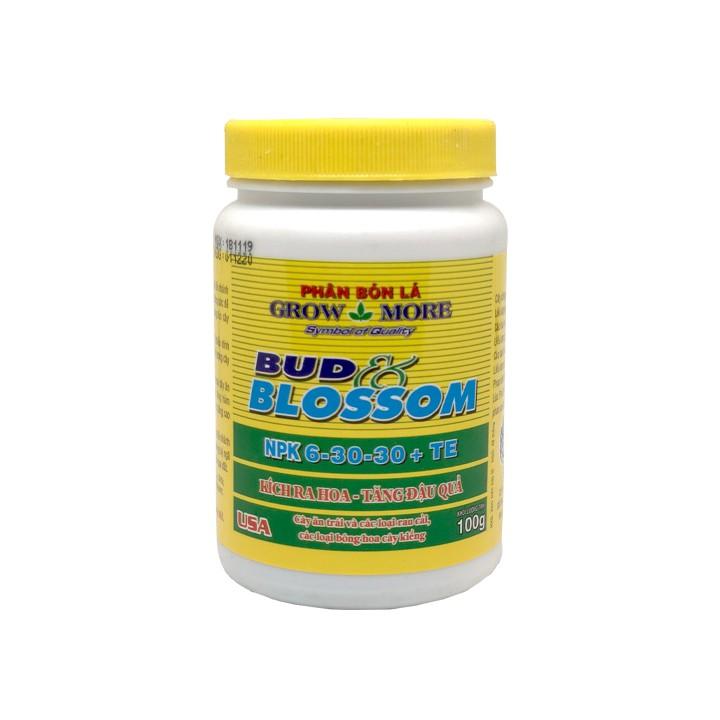 PHÂN BÓN LÁ GROW MORE BUD BLOSSOM 6-30-30+TE kích ra hoa lọ 100g