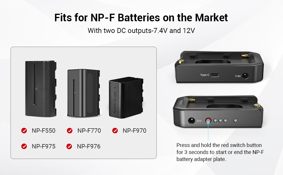 SmallRig NP-F Battery Adapter Plate Professional Edition 3168