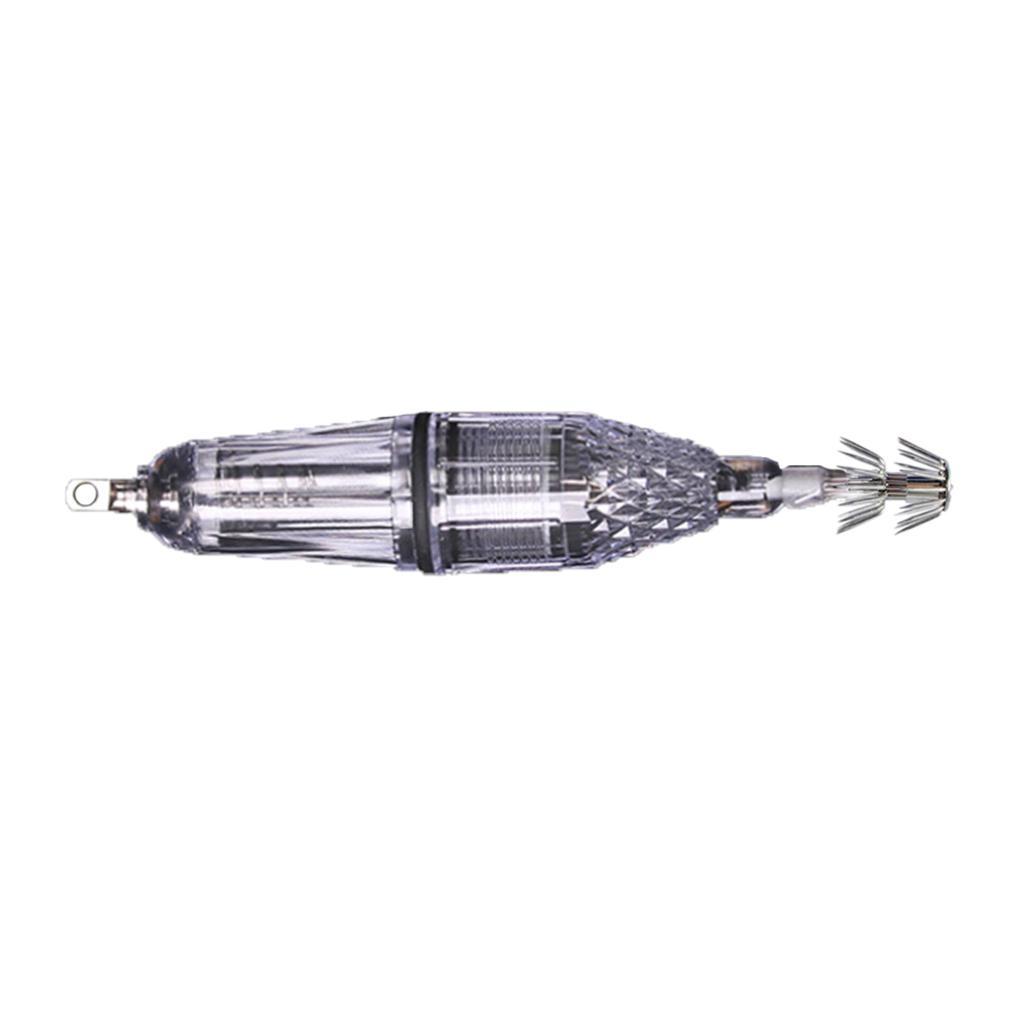 4Pcs Underwater Fishing Light LED Lamp Lure Bait Finder Night Fishing Light with Squid Jig Hook for Shrimp, Prawns, Squid and Fish