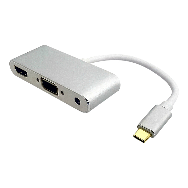 Cáp Chuyển Đổi Type-C Sang HDMI + VGA + Audio + USB 2.0 Kingmaster KY-V011S - Hàng Chính Hãng