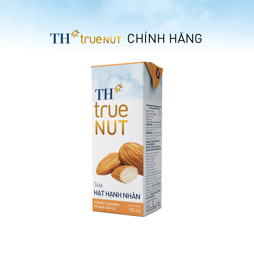 8 Lốc sữa hạt hạnh nhân TH True Nut 180ml (180ml x 4 hộp)