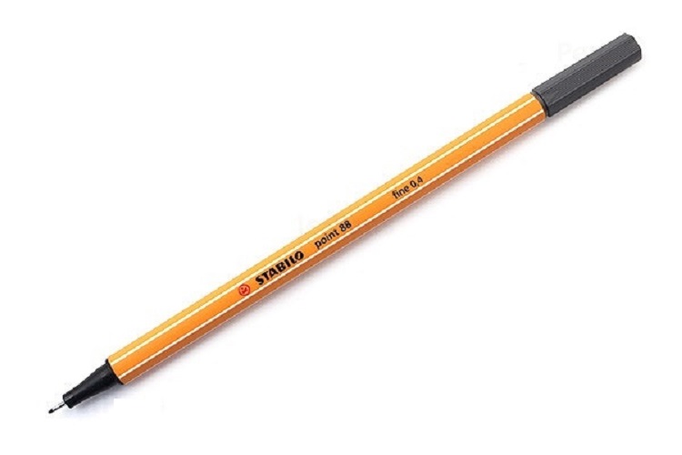 Bút kim màu Stabilo Point 88 - 0.4mm - Xám đậm (88/97)