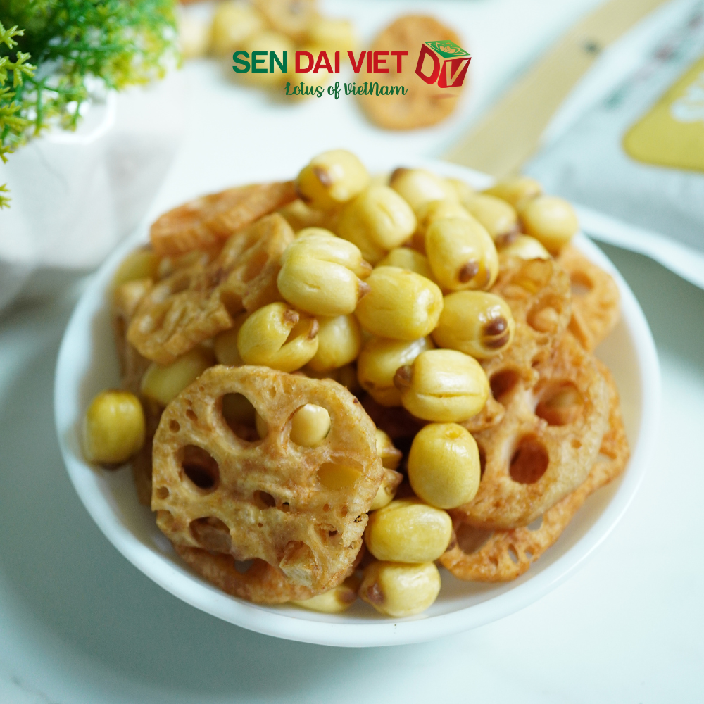 Sen Sấy- Nguyên vị, Vị Phô Mai Cay, ĐV- Sen Đại Việt -2 Gói-Gói 30g- Date Mới Nhất