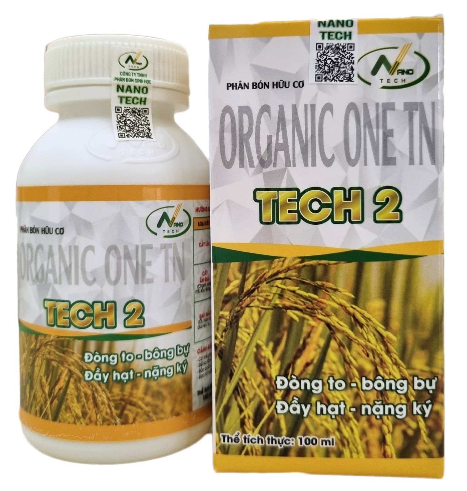 Phân bón hữu cơ Nano Organic One TN TECH 2 giúp đòng to, bông bự, đầy hạt, nặng ký