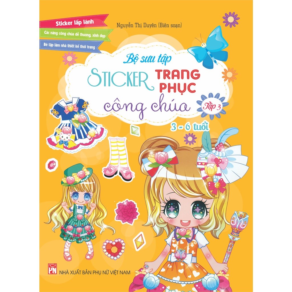Sách - Combo 4 Cuốn Bộ Sưu Tập Sticker Trang Phục Công Chúa  - Ndbooks