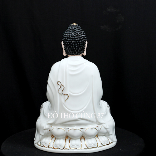 Tượng Phật Thích Ca Mâu Ni Ngồi Tĩnh Tâm - Bằng gốm sứ cao cấp